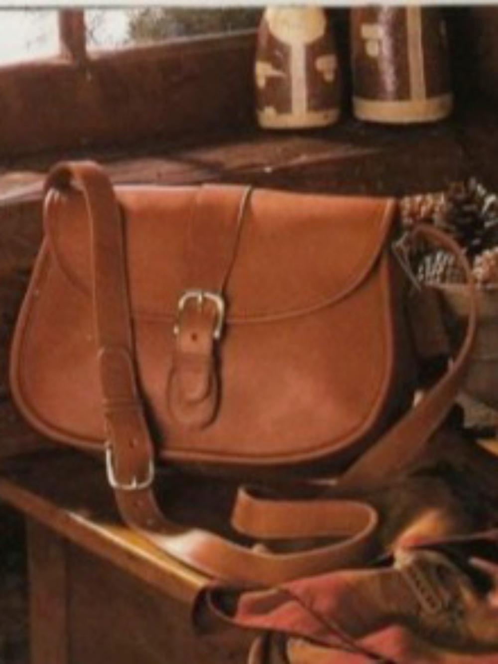Vintage Coach British Tan Chelsea Saddle Bag Style #9894 USA Made - Rare - Picture 13 of 14